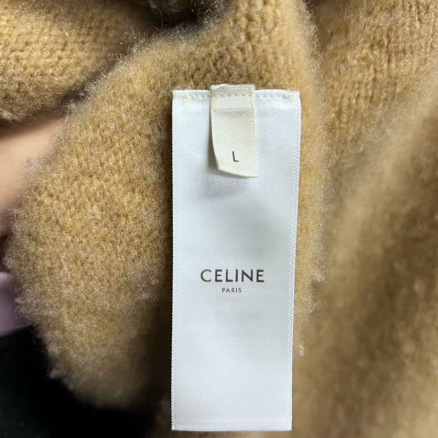 Celine Knit Brown T-Shirt L Women