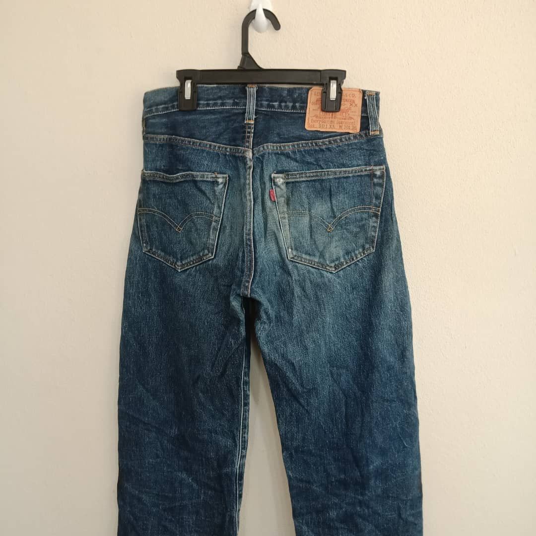 VINTAGE LEVI'S 501XX BIG E W30 L36 SELVEDGE JEAN #555