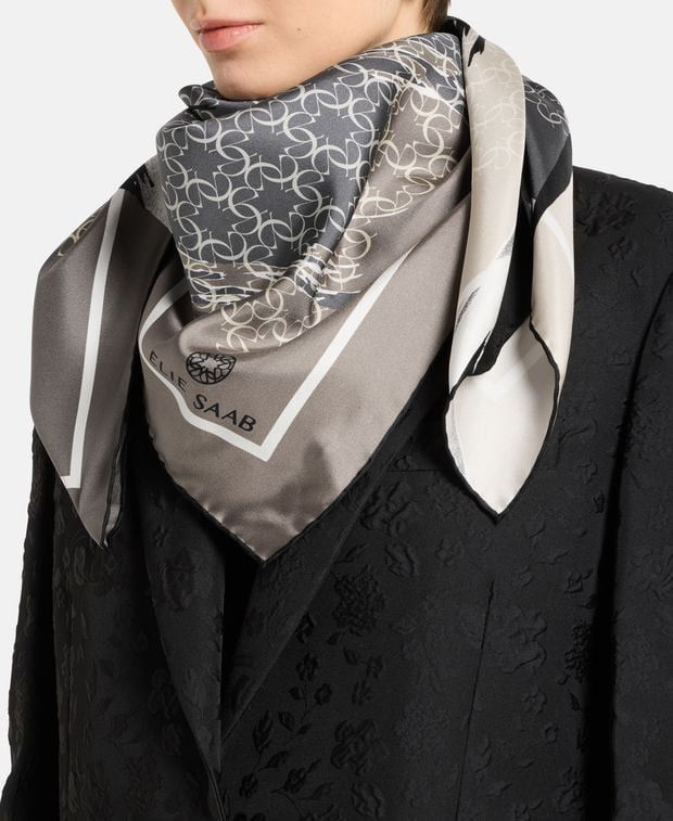 Elie Saab Silk square scarf Size ONE SIZE - 2 Thumbnail