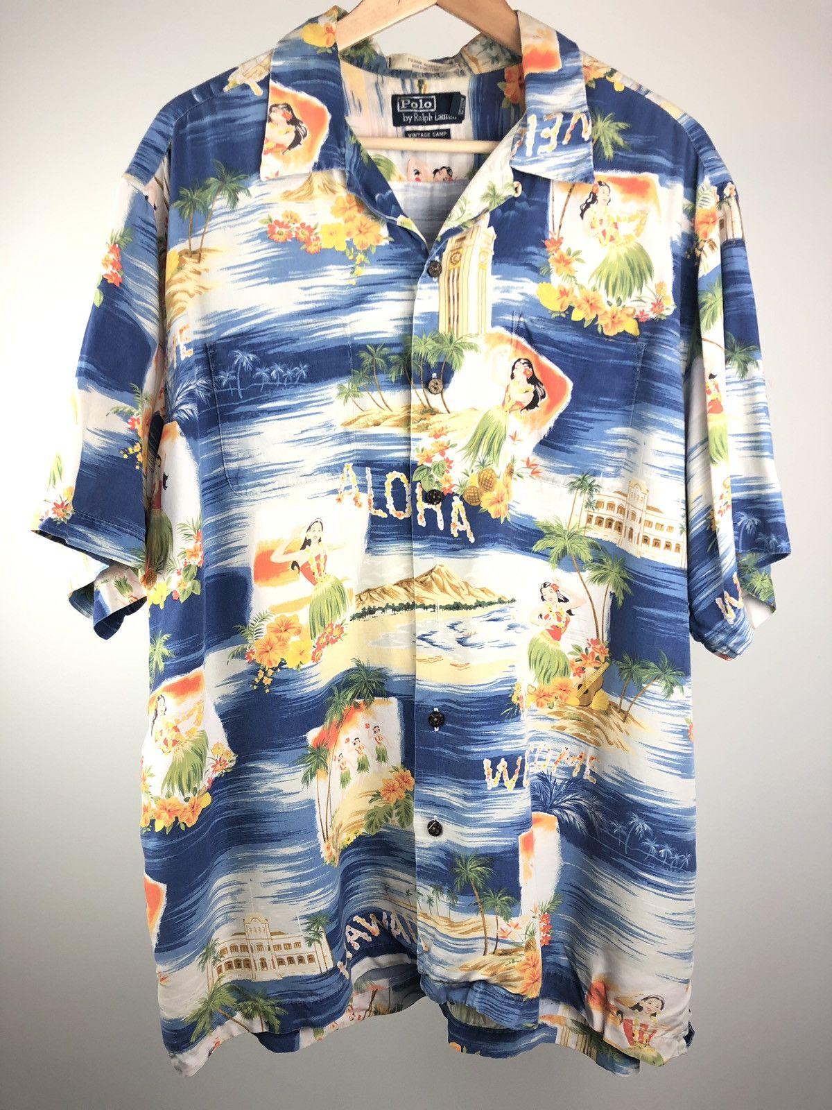 Polo Ralph Lauren Aloha Hawaiian Shirt Ralph Lauren Polo Vintage Camp ...