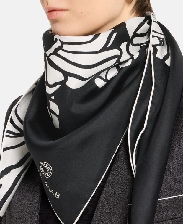 Elie Saab Silk square scarf Size ONE SIZE - 2 Thumbnail