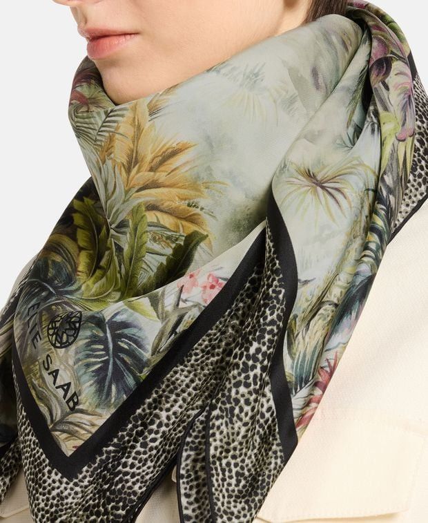 Elie Saab Silk square scarf Size ONE SIZE - 2 Thumbnail