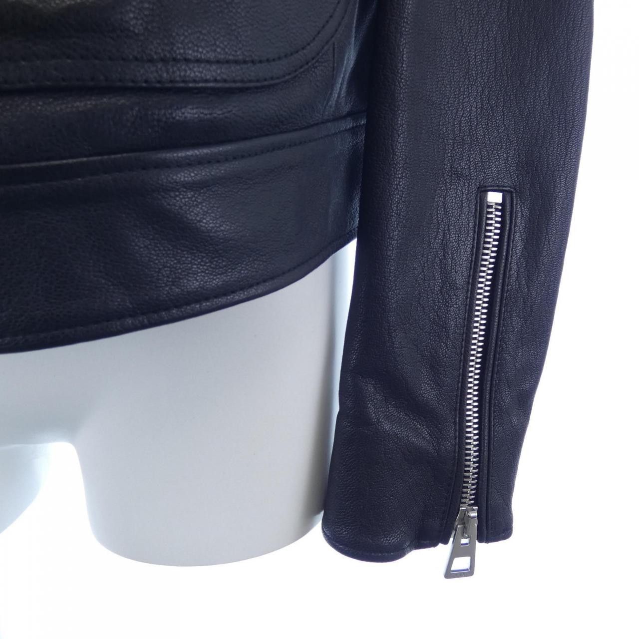 Dior Dior Christian Dior Goat Leather Biker Jacket Leather Outerwear 845V02AL200 DUTY FREE for USA Size ONE SIZE - 6 Thumbnail