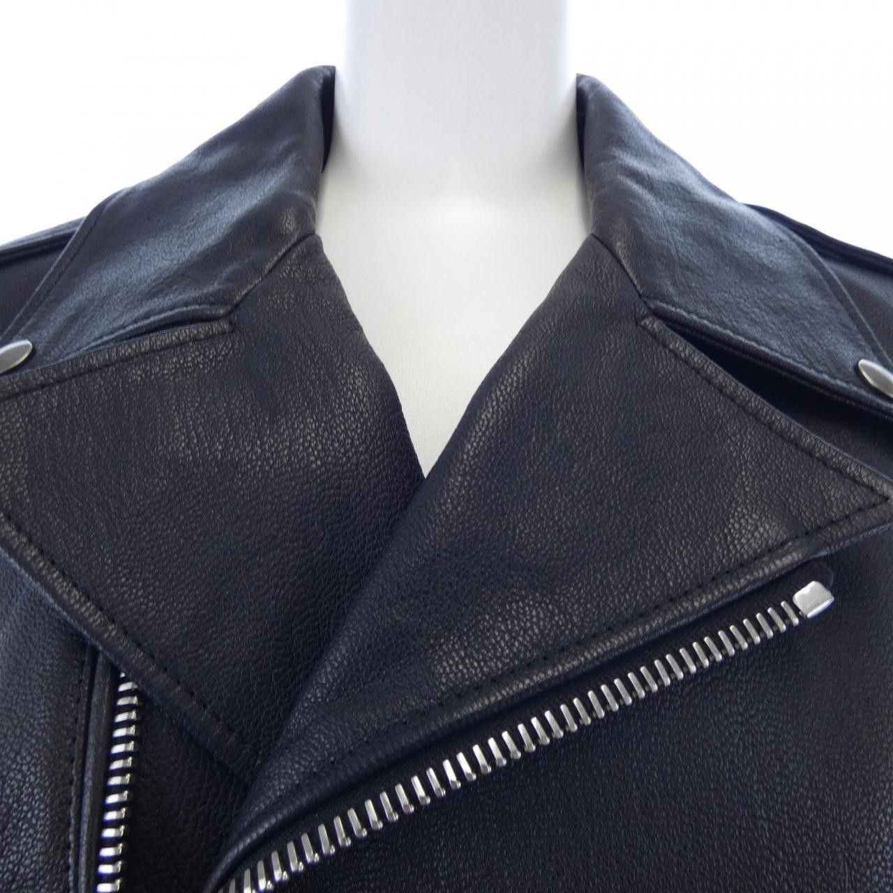 Dior Dior Christian Dior Goat Leather Biker Jacket Leather Outerwear 845V02AL200 DUTY FREE for USA Size ONE SIZE - 5 Thumbnail