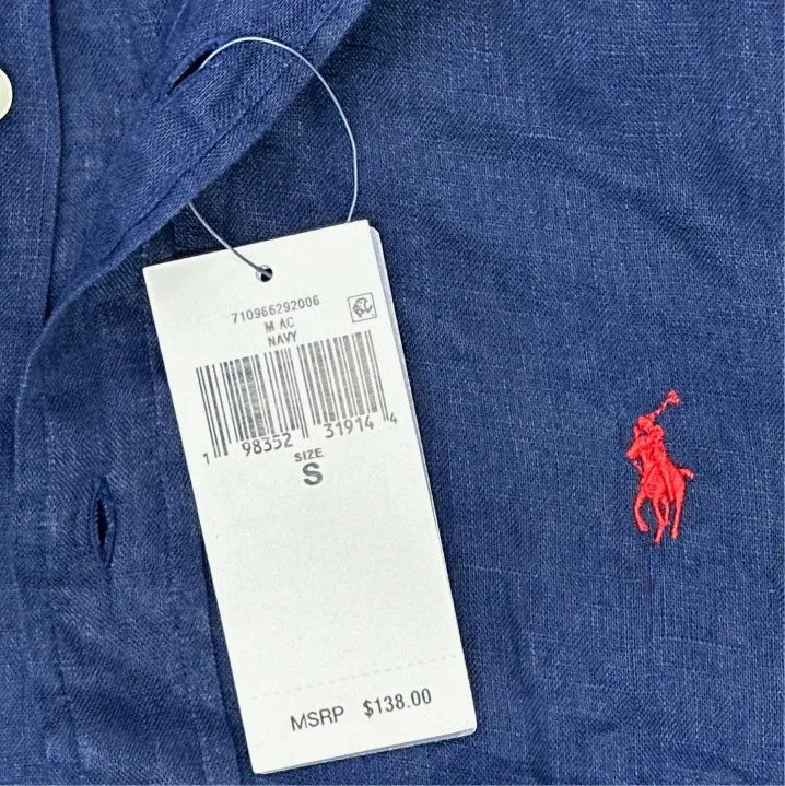 Polo Ralph Lauren Polo Ralph Lauren Men's Logo Collar Button Long-Sleeve Shirt Size US S / EU 44-46 / 1 - 3 Thumbnail