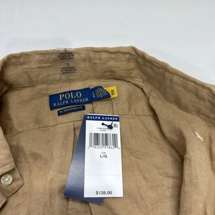 Polo Ralph Lauren Polo Ralph Lauren Relaxed Linen Long-Sleeve Shirt Size US L / EU 52-54 / 3 - 4 Thumbnail