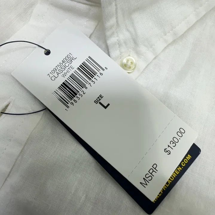 Polo Ralph Lauren Polo Ralph Lauren Pony Logo Long-Sleeve Cotton-Linen Shirt Size US L / EU 52-54 / 3 - 4 Thumbnail