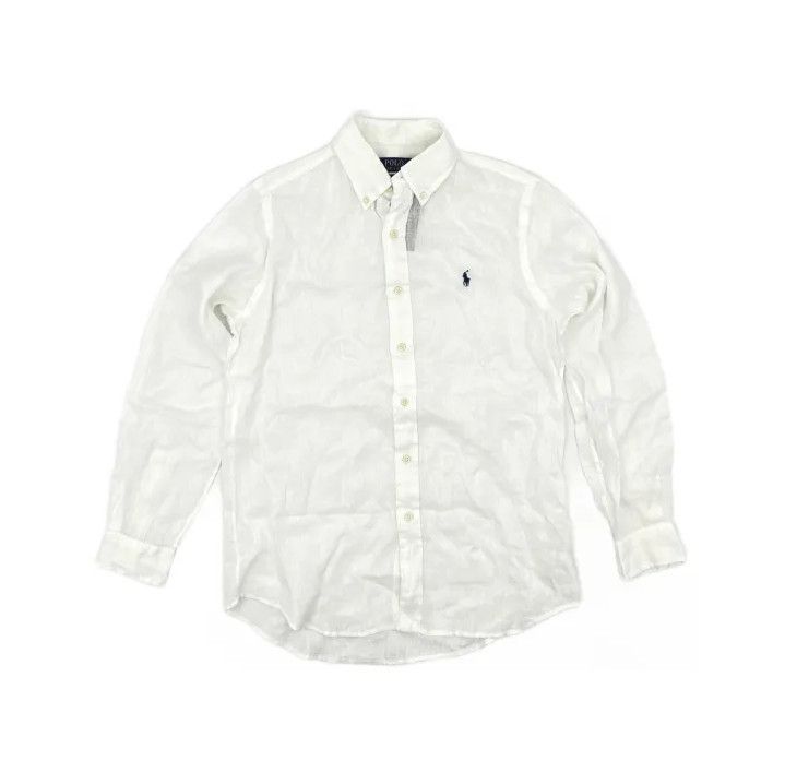 Polo Ralph Lauren Polo Ralph Lauren FW24 Logo Embroidered Linen Long-Sleeve Shirt Size US S / EU 44-46 / 1 - 2 Thumbnail
