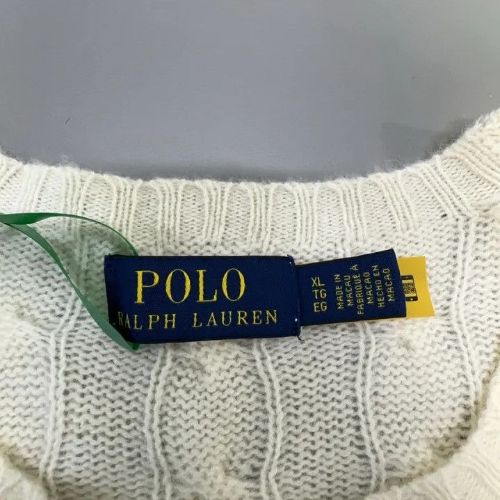 Polo Ralph Lauren Polo Ralph Lauren FW22 Cable Knit Logo Sweater Size US XL / EU 56 / 4 - 4 Thumbnail