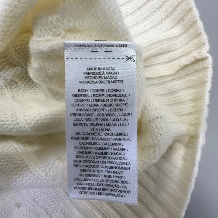 Polo Ralph Lauren Polo Ralph Lauren FW22 Cable Knit Logo Sweater Size US XL / EU 56 / 4 - 5 Thumbnail