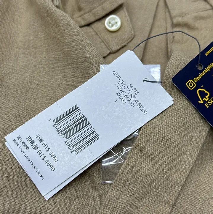 Polo Ralph Lauren Polo Ralph Lauren SS23 Relaxed Linen Long-Sleeve Shirt Size US L / EU 52-54 / 3 - 3 Thumbnail