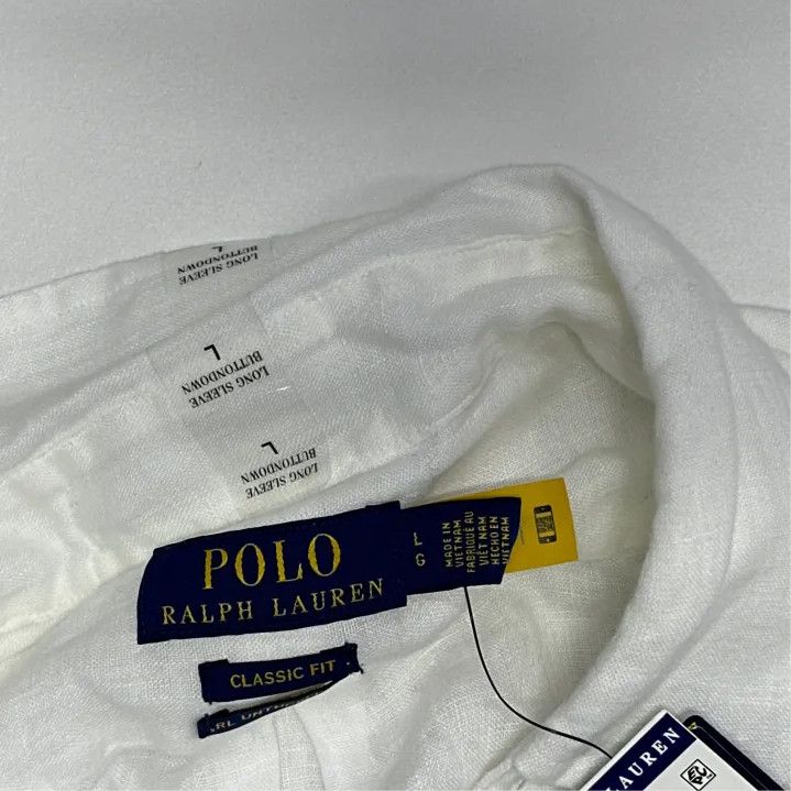 Polo Ralph Lauren Polo Ralph Lauren SS23 Logo Embroidered Linen Shirt Size US L / EU 52-54 / 3 - 2 Thumbnail