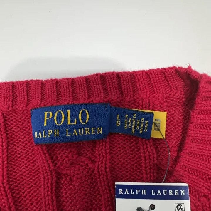 Polo Ralph Lauren Polo Ralph Lauren SS23 Cable Knit Logo Sweater Size US L / EU 52-54 / 3 - 5 Thumbnail