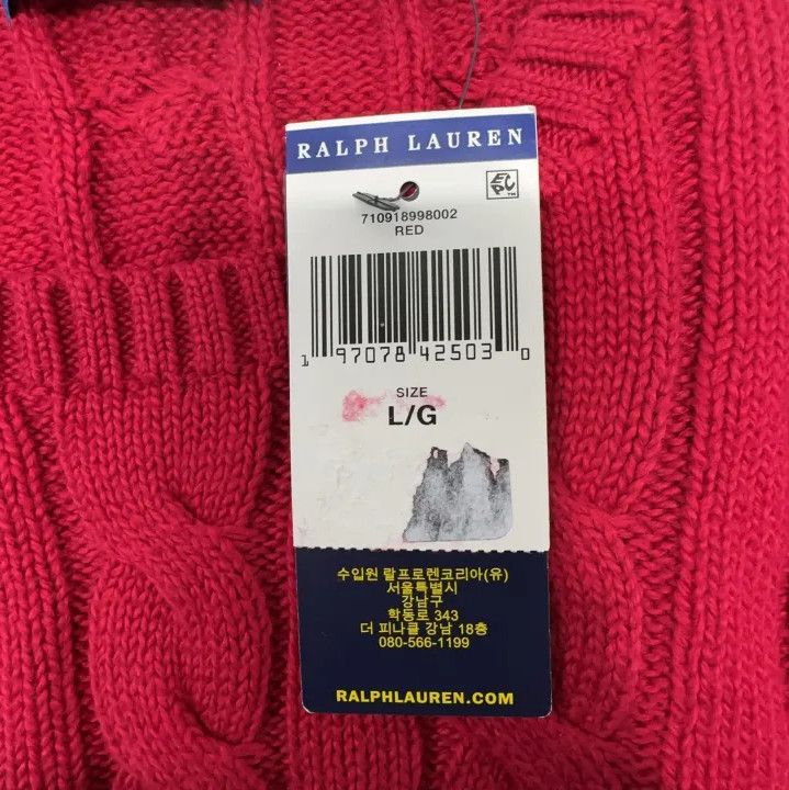 Polo Ralph Lauren Polo Ralph Lauren SS23 Cable Knit Logo Sweater Size US L / EU 52-54 / 3 - 4 Thumbnail