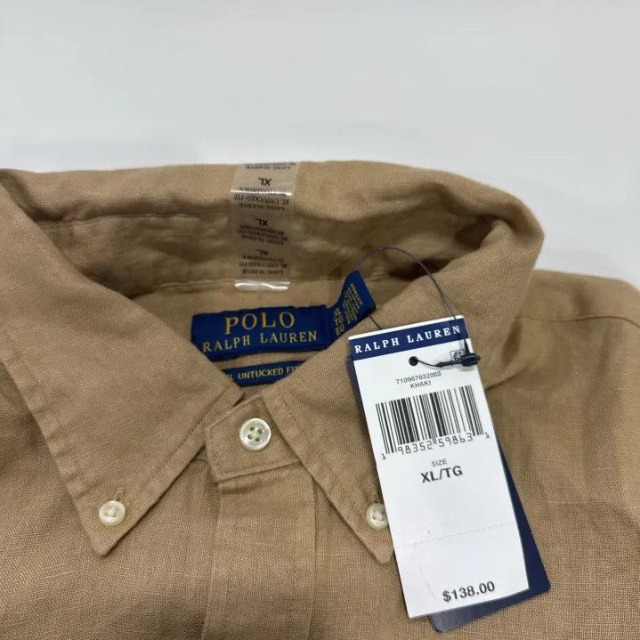 Polo Ralph Lauren Polo Ralph Lauren SS23 Linen Lapel Long-Sleeve Shirt Size US XL / EU 56 / 4 - 4 Thumbnail