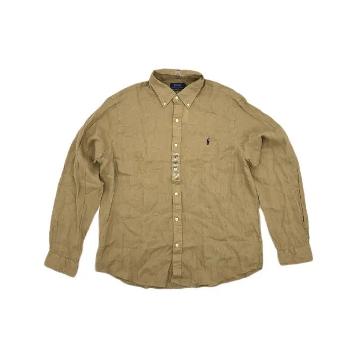 Polo Ralph Lauren Polo Ralph Lauren SS23 Linen Lapel Long-Sleeve Shirt Size US XL / EU 56 / 4 - 2 Thumbnail