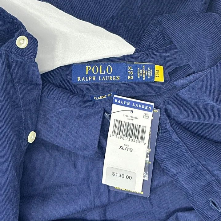 Polo Ralph Lauren Polo Ralph Lauren Men's Solid Logo Embroidered Shirt Size US XL / EU 56 / 4 - 2 Thumbnail