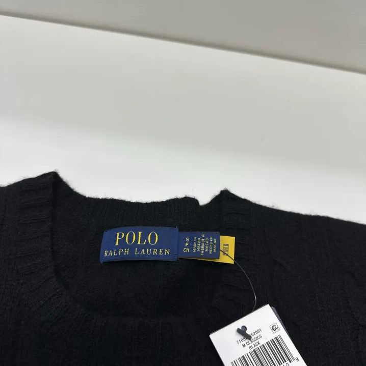 Polo Ralph Lauren Polo Ralph Lauren Solid Logo Cable Knit Wool Sweater Size US S / EU 44-46 / 1 - 2 Thumbnail