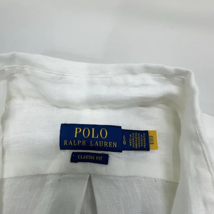 Polo Ralph Lauren Polo Ralph Lauren Pony Logo Linen Long Sleeve Shirt Size US L / EU 52-54 / 3 - 4 Thumbnail