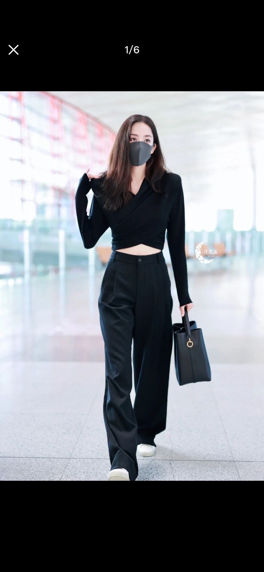 Saint Laurent Paris Saint Laurent Black Wool Cropped Wrap Top Size M / US 6-8 / IT 42-44 - 4 Thumbnail