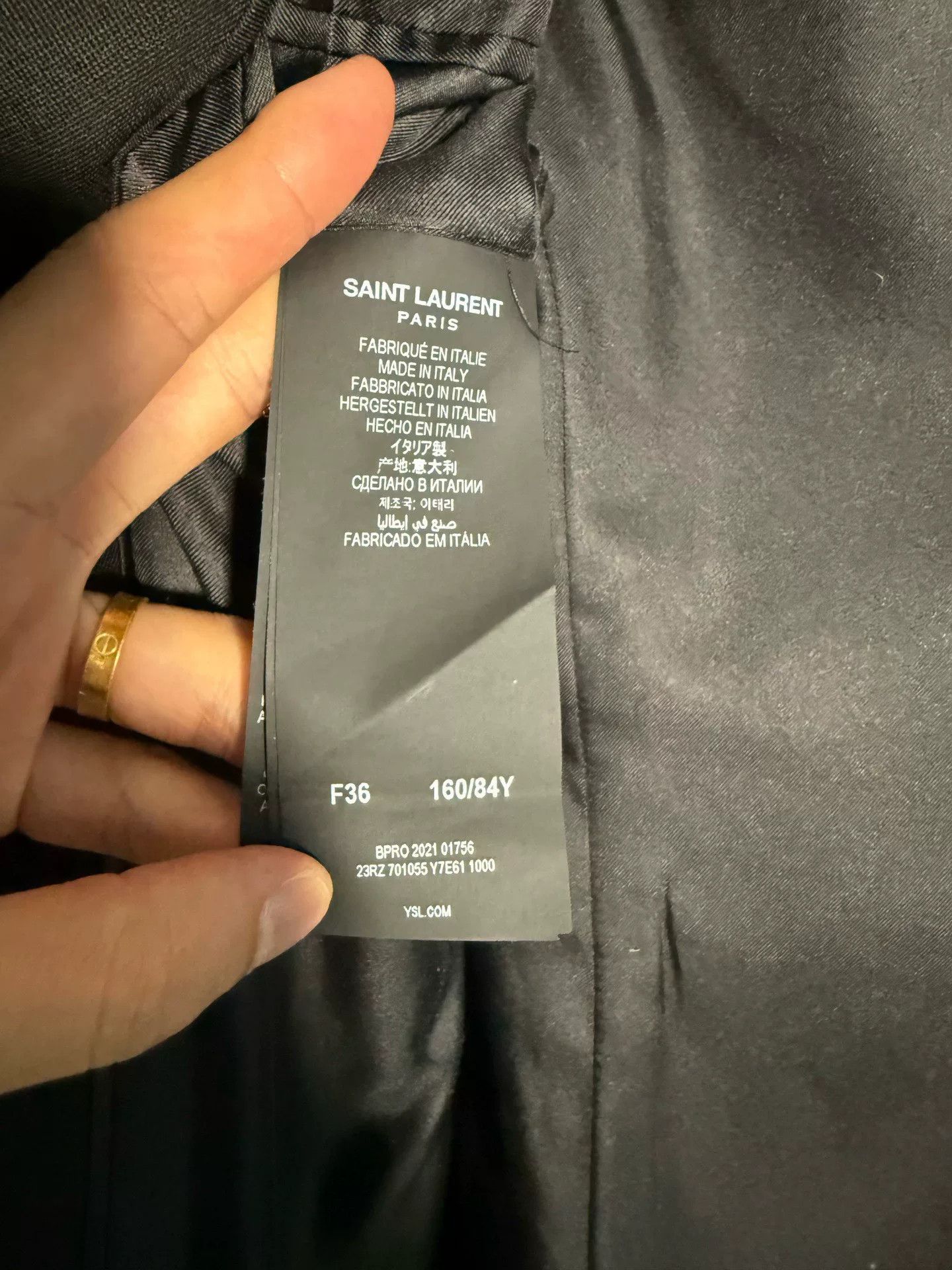 Saint Laurent Paris Saint Laurent Black Double-Breasted Blazer Size XS / US 0-2 / IT 36-38 - 3 Thumbnail