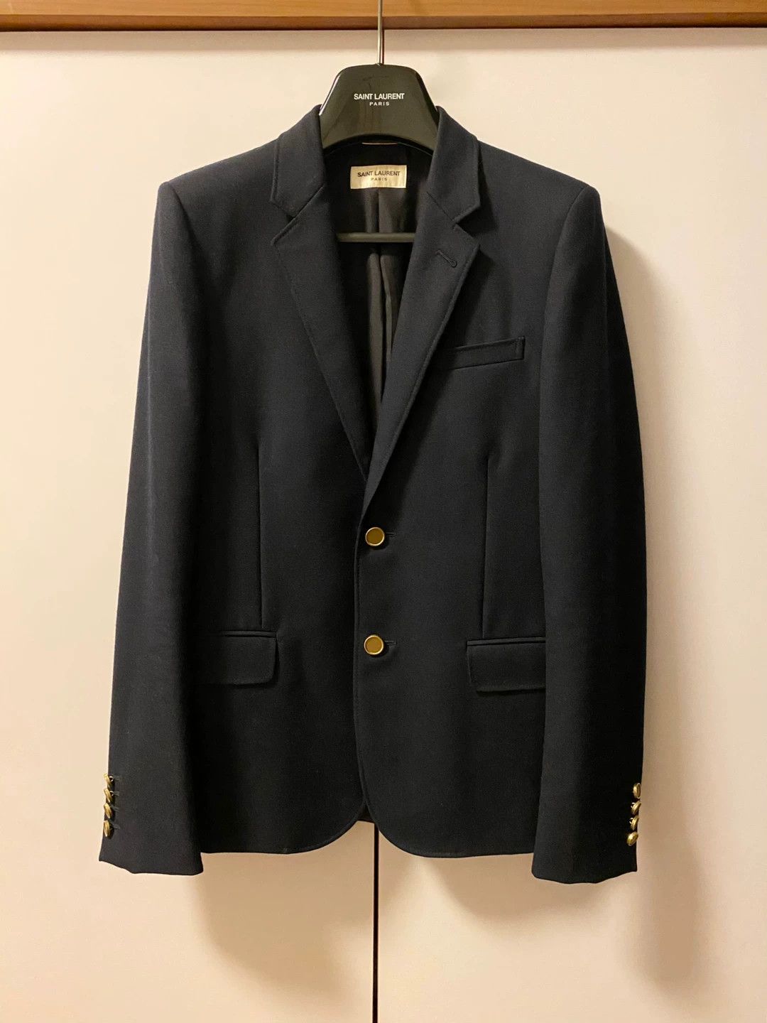 Saint Laurent Paris Saint Laurent Black Gold Button Blazer Size US S / EU 44-46 / 1 - 3 Thumbnail