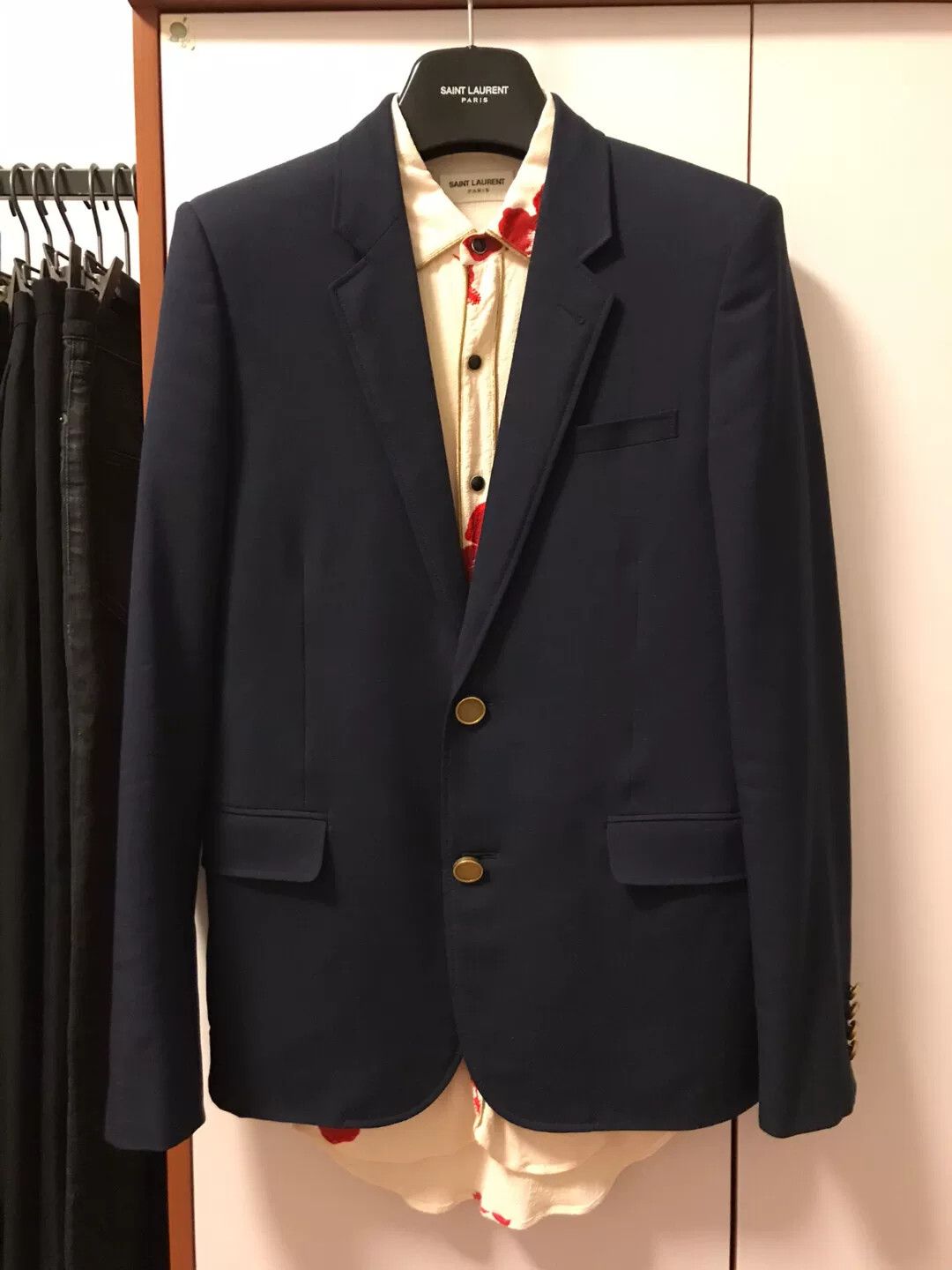 Saint Laurent Paris Saint Laurent Black Gold Button Blazer Size US S / EU 44-46 / 1 - 4 Thumbnail