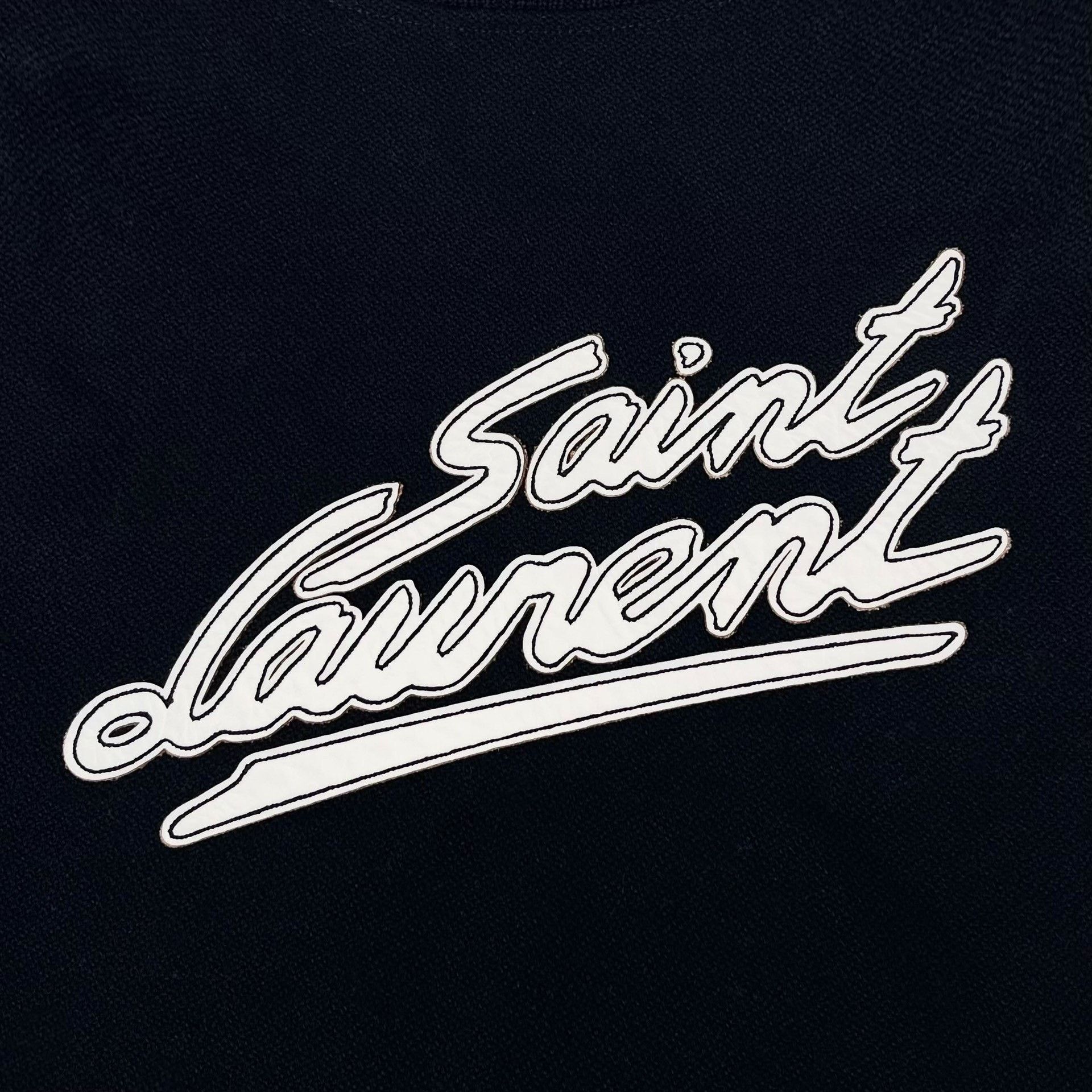 Saint Laurent Paris Saint Laurent Black White Striped Logo Jacket Size US L / EU 52-54 / 3 - 5 Thumbnail