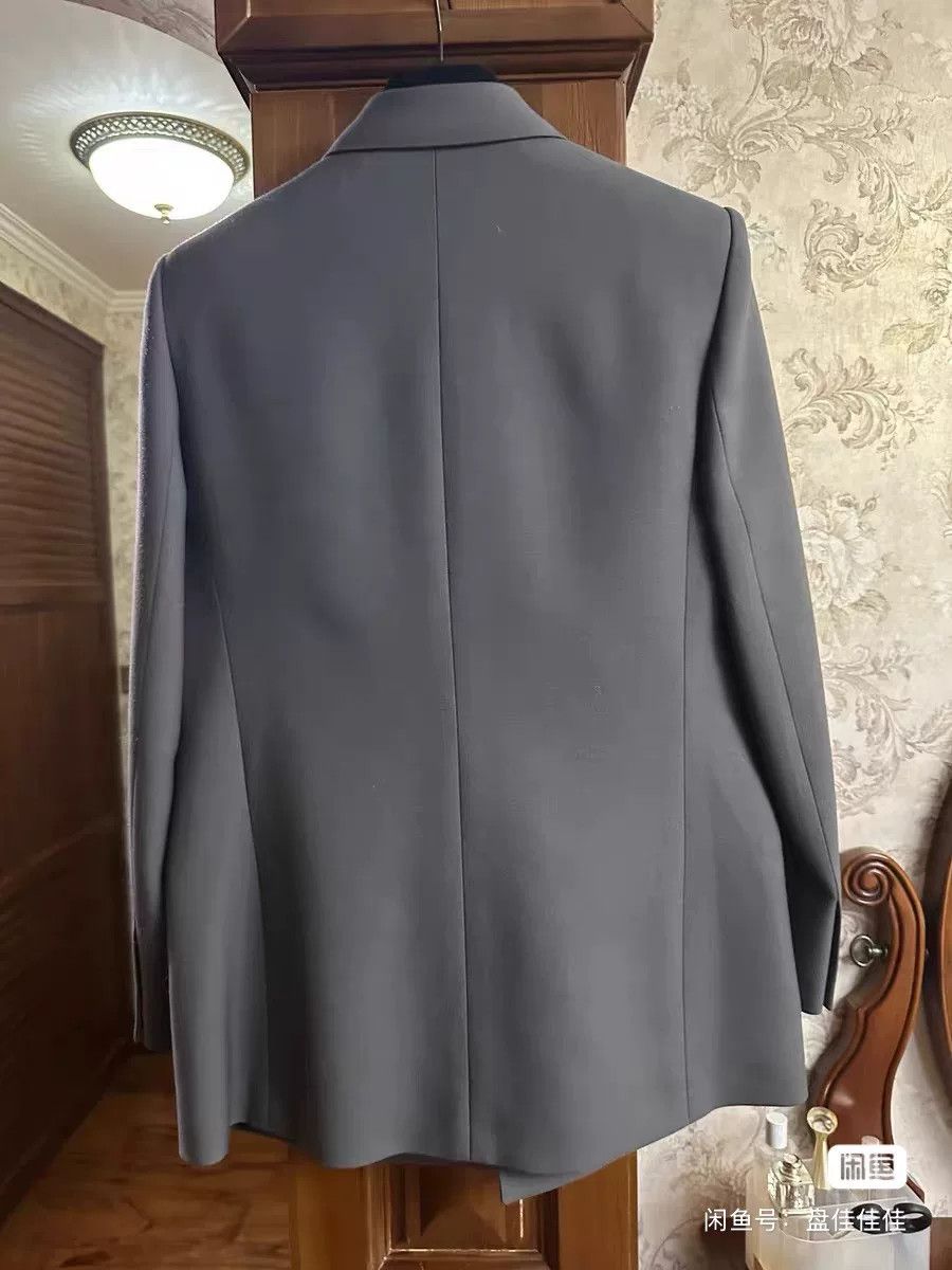 Saint Laurent Paris YSL Saint Laurent Gray Double-Breasted Blazer Size S / US 4 / IT 40 - 3 Thumbnail