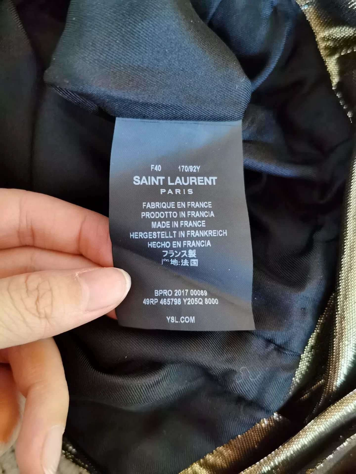 Saint Laurent Paris Saint Laurent 17 Gold Metallic Dress Size S / US 4 / IT 40 - 4 Thumbnail