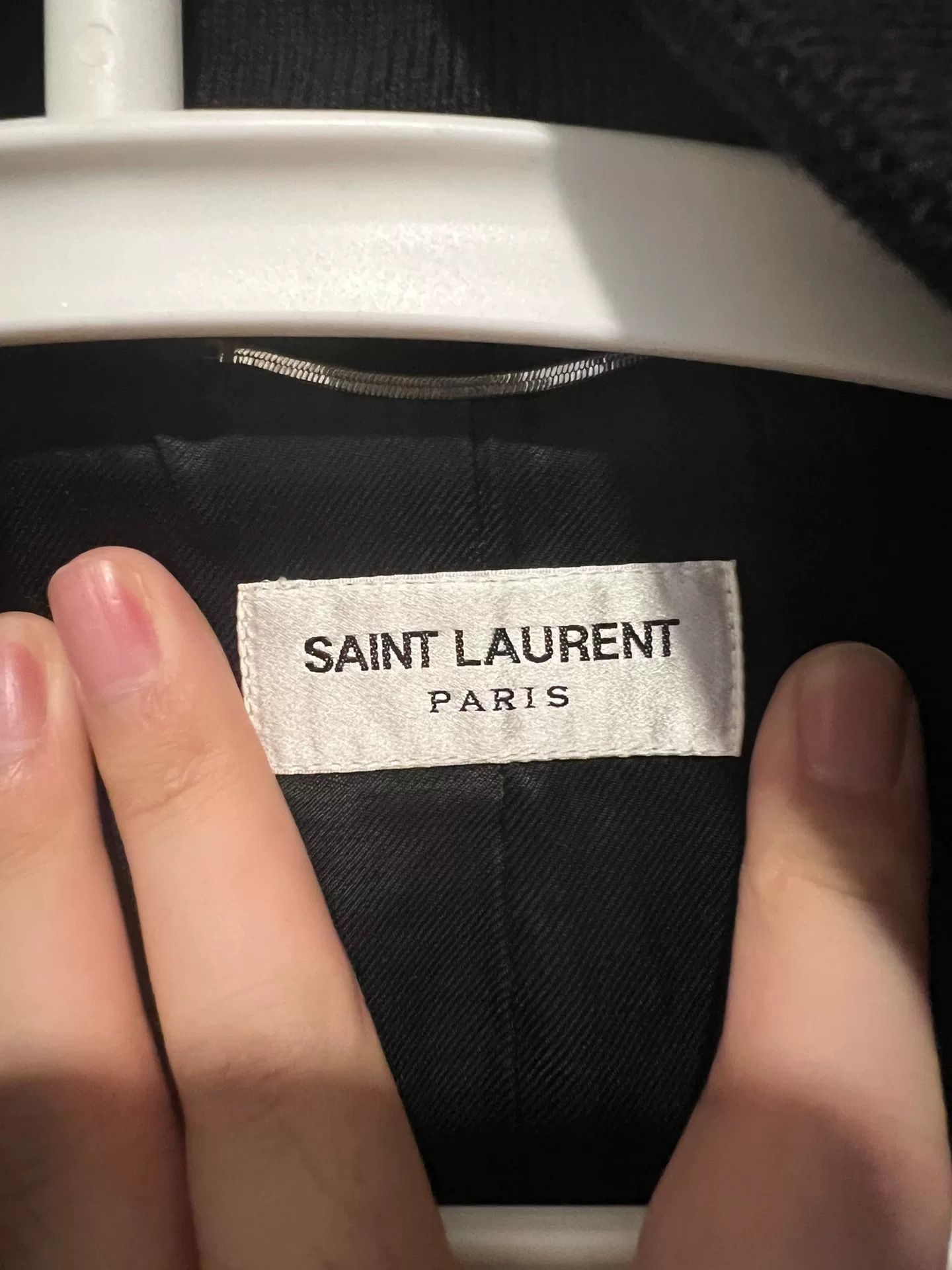 Saint Laurent Paris Saint Laurent Striped Black Baseball Jacket Size US L / EU 52-54 / 3 - 3 Thumbnail