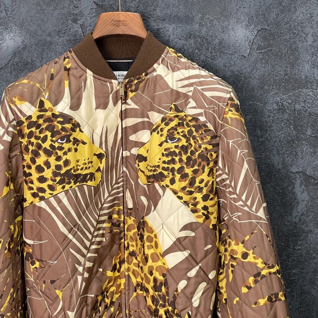 Saint Laurent Paris Saint Laurent Animal Print Quilted Jacket Size US M / EU 48-50 / 2 - 4 Thumbnail