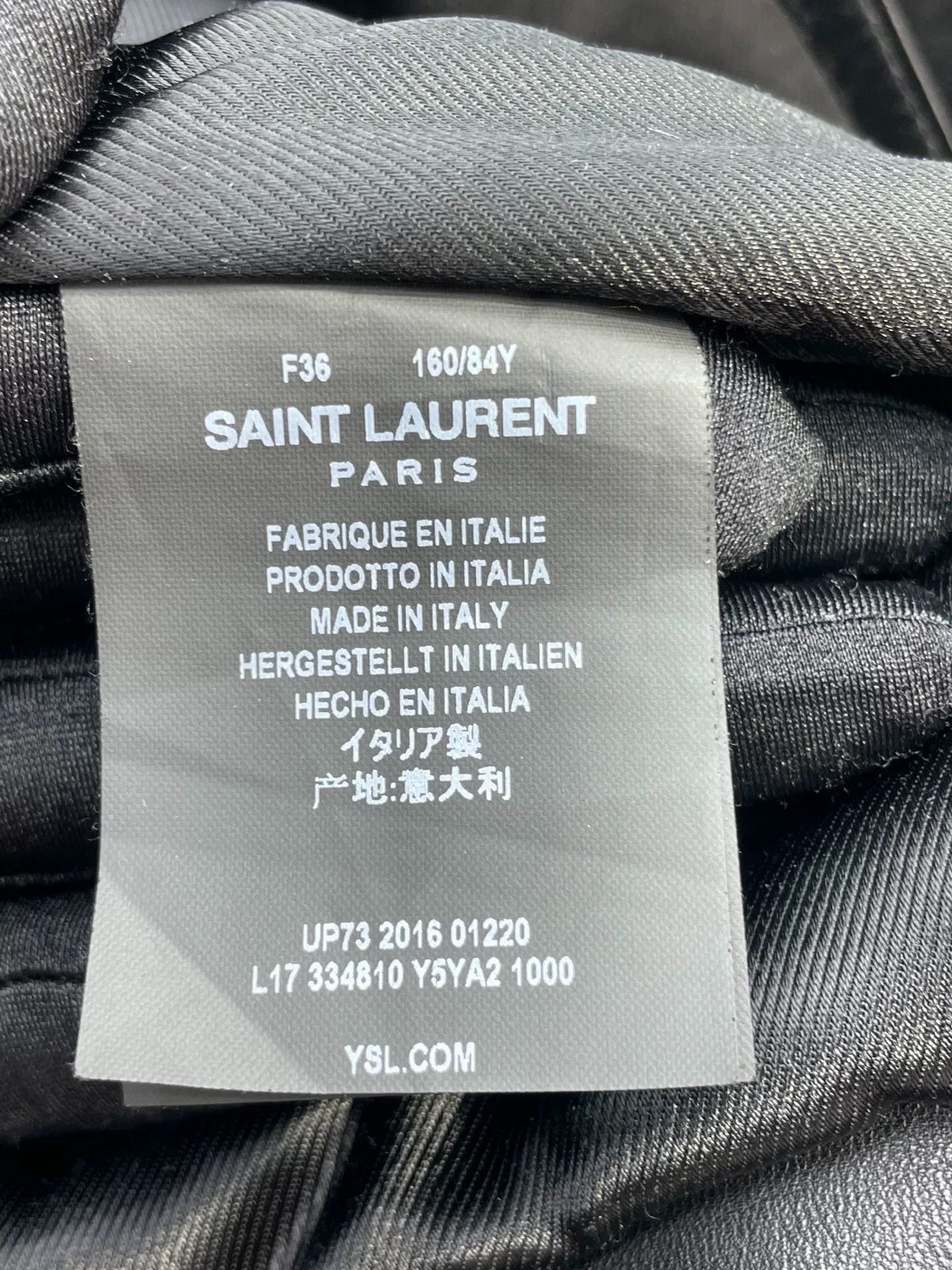 Saint Laurent Paris YSL Saint Laurent Black Biker Jacket Size XS / US 0-2 / IT 36-38 - 8 Thumbnail