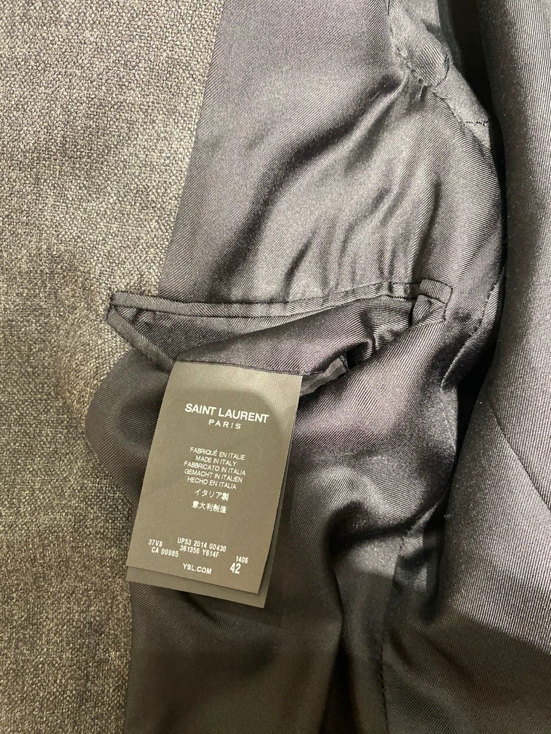 Saint Laurent Paris Hedi Slimane SLP 14FW Runway Blazer Size US XS / EU 42 / 0 - 4 Thumbnail