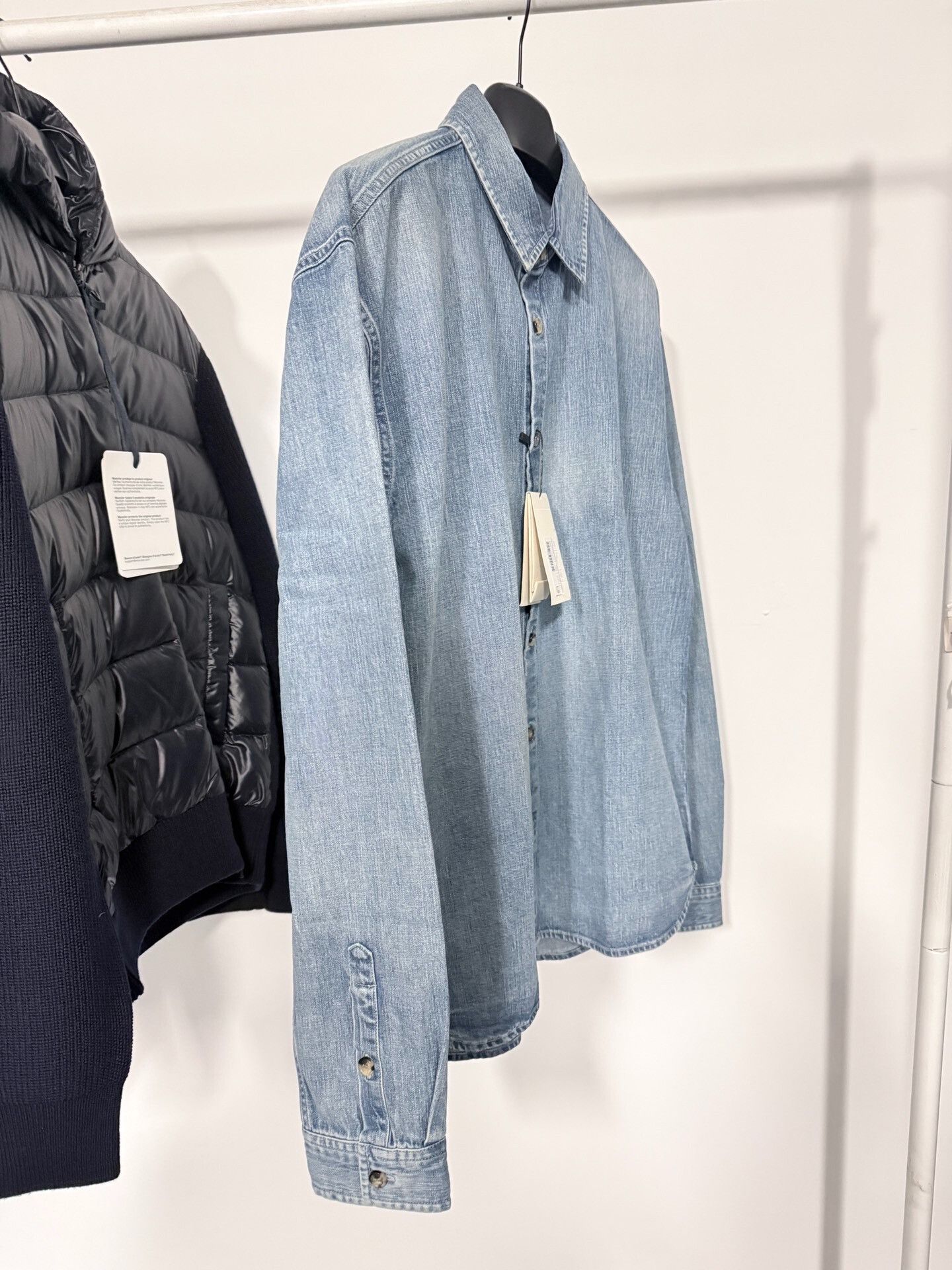 Saint Laurent Paris Saint Laurent SS25 Pointed Collar Denim Shirt Size US L / EU 52-54 / 3 - 4 Thumbnail