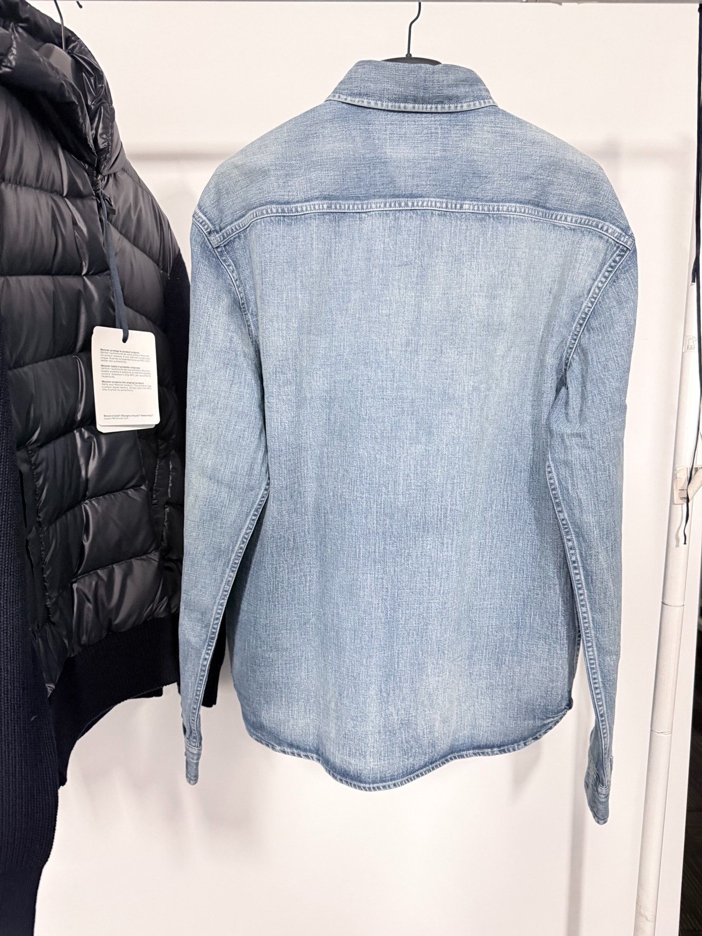 Saint Laurent Paris Saint Laurent SS25 Pointed Collar Denim Shirt Size US L / EU 52-54 / 3 - 8 Thumbnail