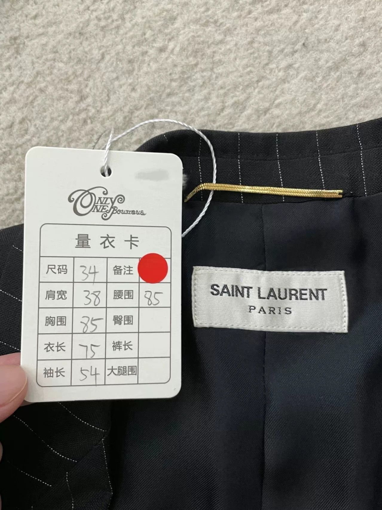 Saint Laurent Paris Saint Laurent Classic Pinstripe Blazer Size XXS / US 00 / IT 34 - 3 Thumbnail