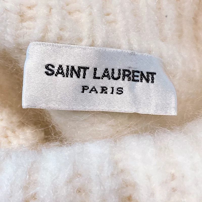 Saint Laurent Paris Saint Laurent Fuzzy White Turtleneck Size S / US 4 / IT 40 - 7 Thumbnail