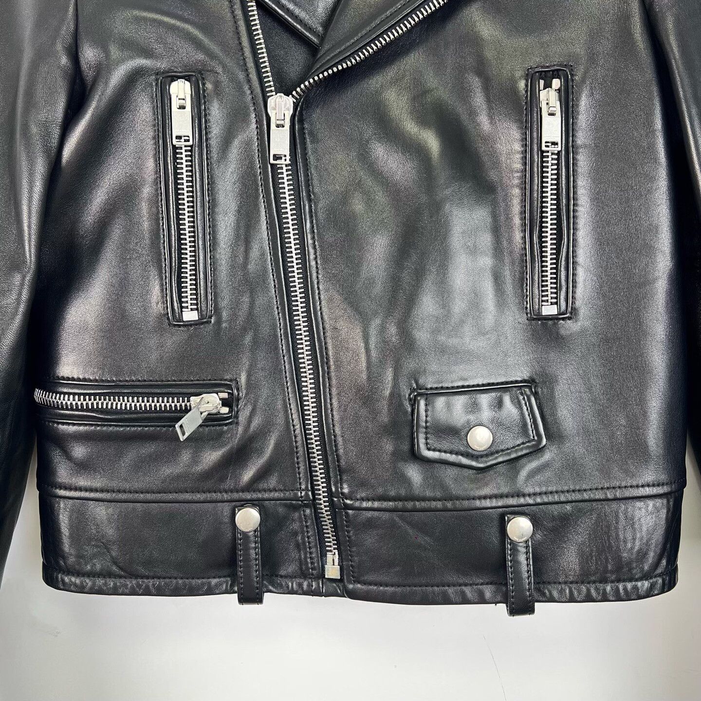 Saint Laurent Paris Saint Laurent Classic Leather Biker Jacket Size US M / EU 48-50 / 2 - 6 Thumbnail