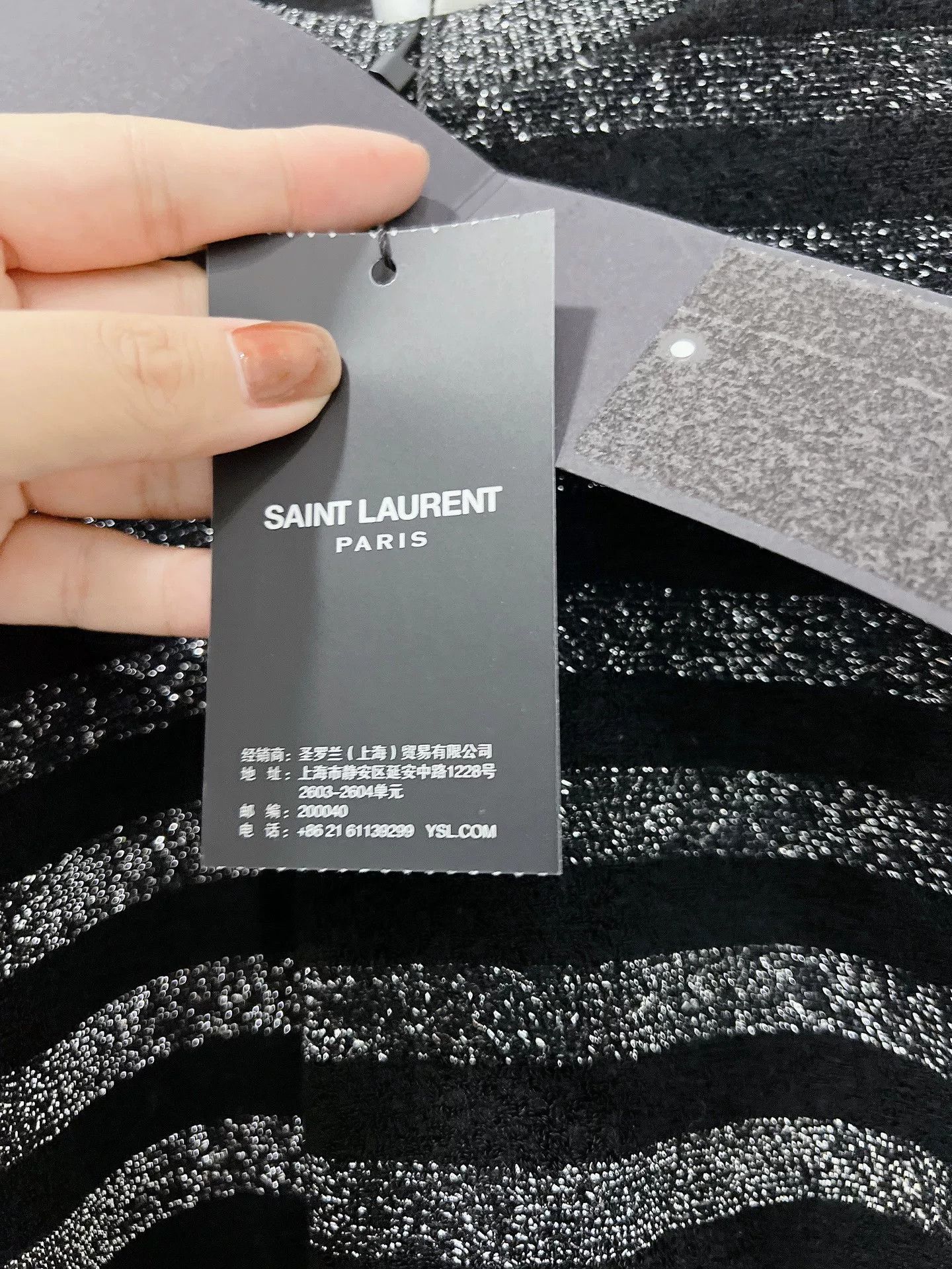 Saint Laurent Paris Saint Laurent Silver Black Striped Sweater Size S / US 4 / IT 40 - 5 Thumbnail