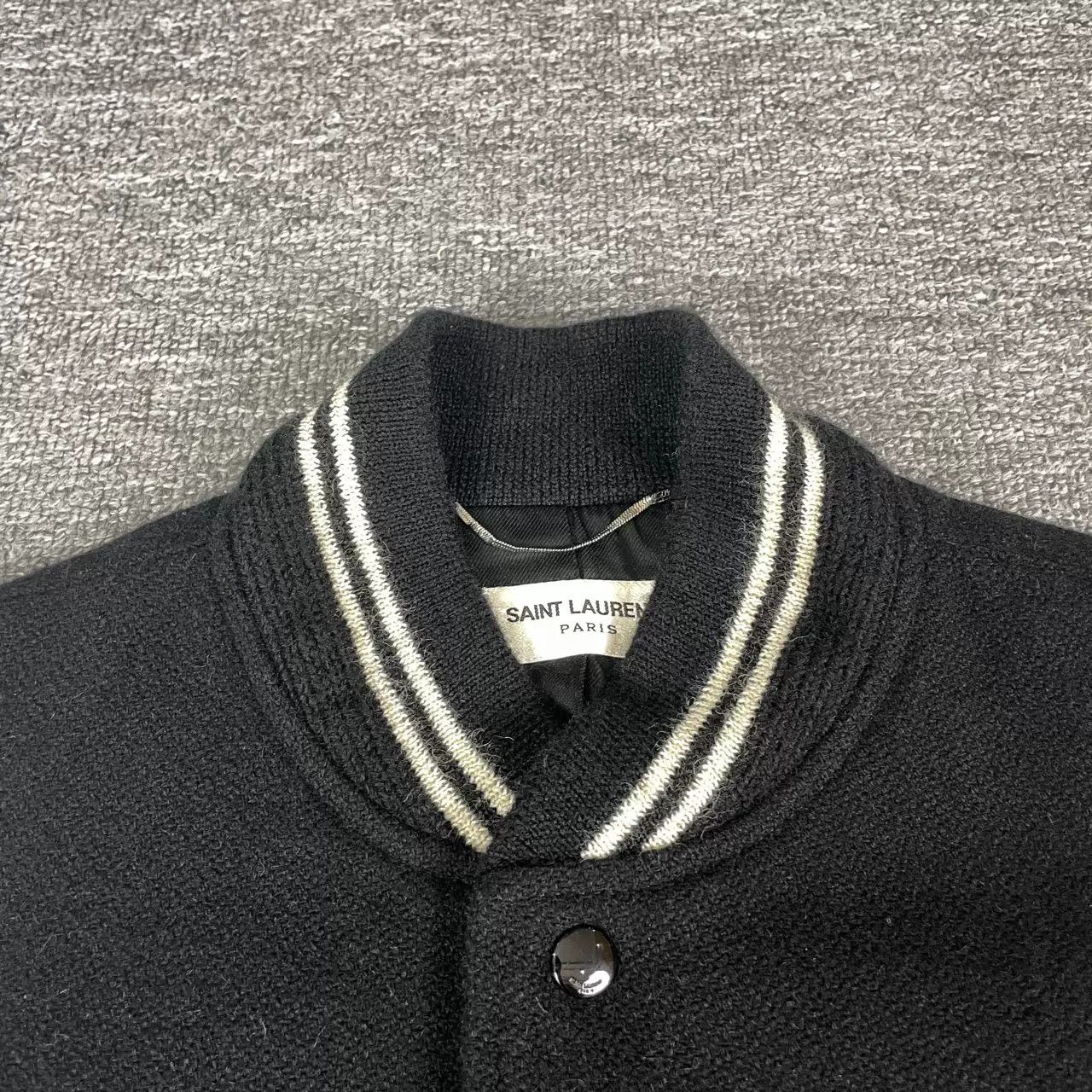 Saint Laurent Paris Saint Laurent Paris Spliced Baseball Jacket Size US M / EU 48-50 / 2 - 2 Thumbnail