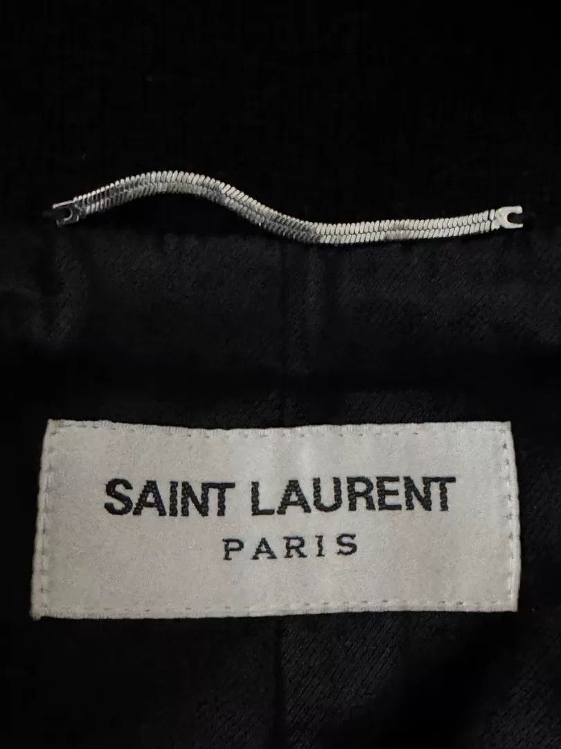 Saint Laurent Paris Saint Laurent Leather Sleeves Baseball Jacket Size US S / EU 44-46 / 1 - 3 Thumbnail
