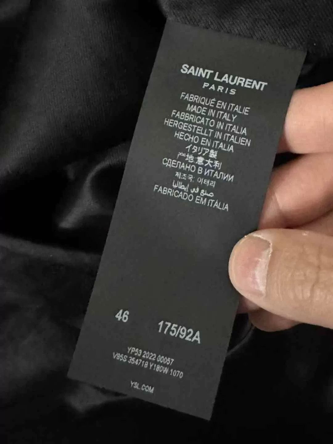 Saint Laurent Paris Saint Laurent Leather Sleeves Baseball Jacket Size US S / EU 44-46 / 1 - 4 Thumbnail