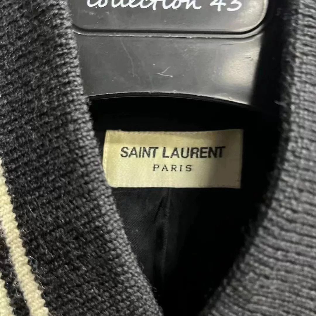 Saint Laurent Paris Saint Laurent Black Striped Varsity Jacket Size US M / EU 48-50 / 2 - 5 Thumbnail