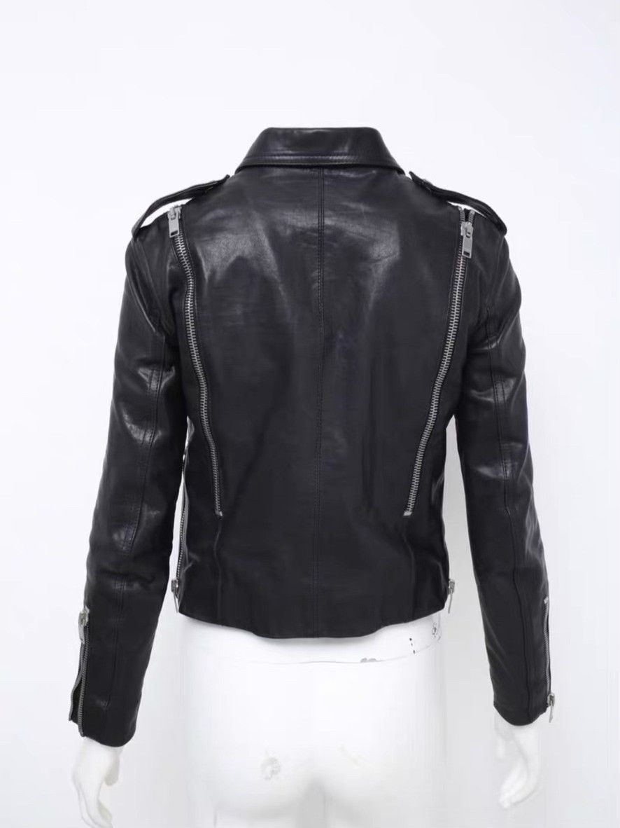 Saint Laurent Paris Saint Laurent Black Leather Zip Jacket Size XS / US 0-2 / IT 36-38 - 5 Thumbnail