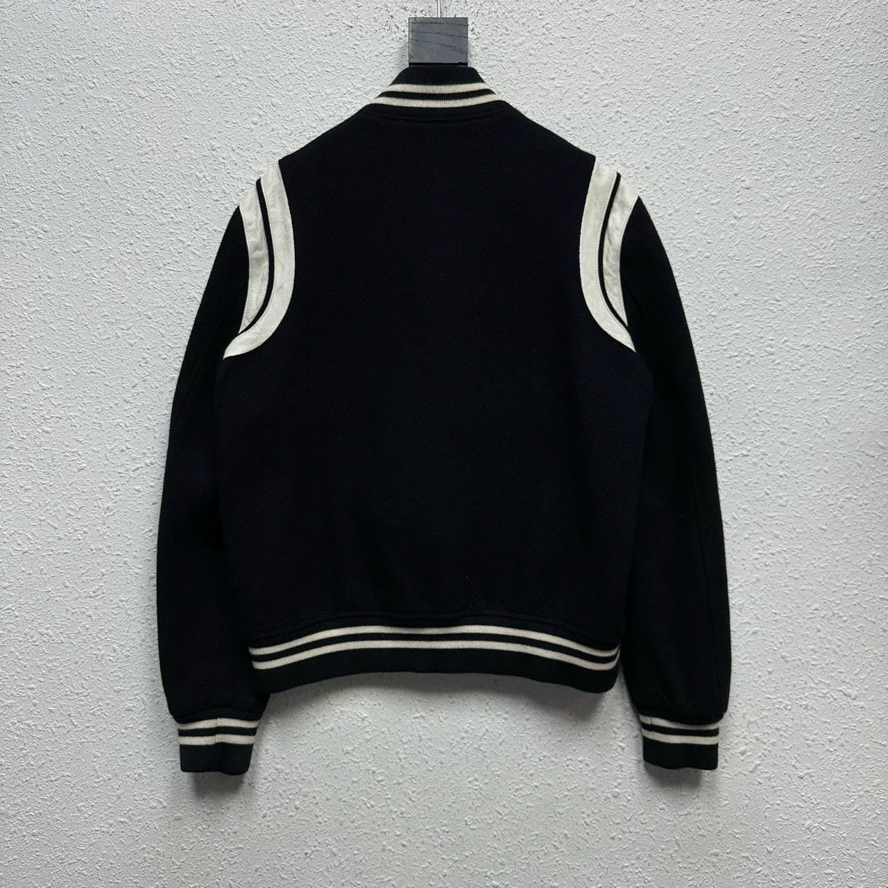 Saint Laurent Paris Saint Laurent Black White Baseball Jacket Size US M / EU 48-50 / 2 - 2 Thumbnail