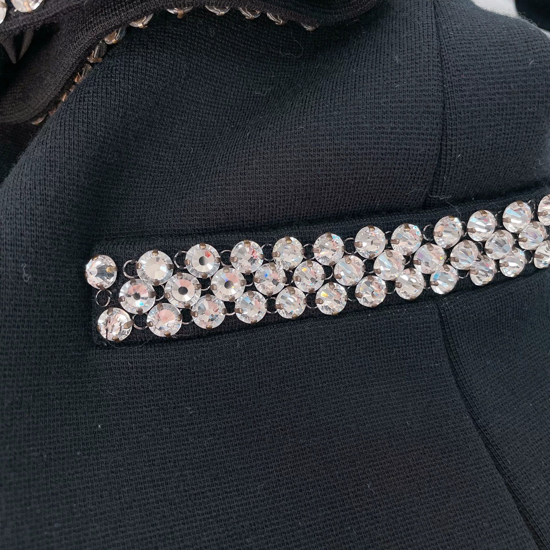 Saint Laurent Paris Saint Laurent Black Pearl-Embellished Dress Size S / US 4 / IT 40 - 5 Thumbnail