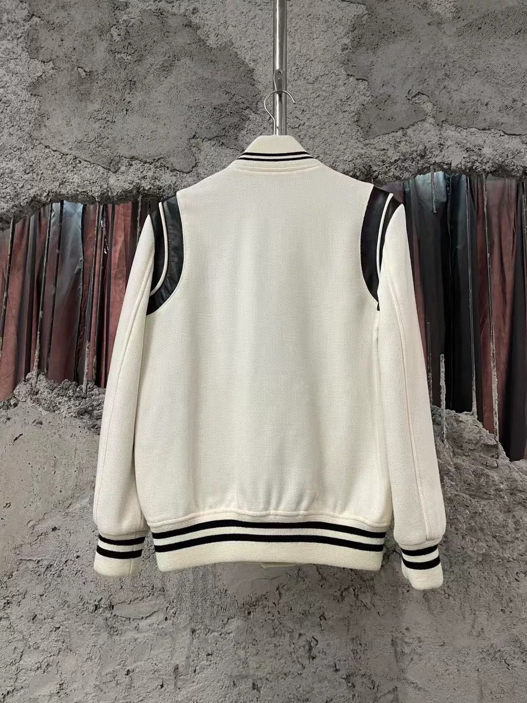 Saint Laurent Paris Saint Laurent White Baseball Jacket Size US XS / EU 42 / 0 - 2 Thumbnail