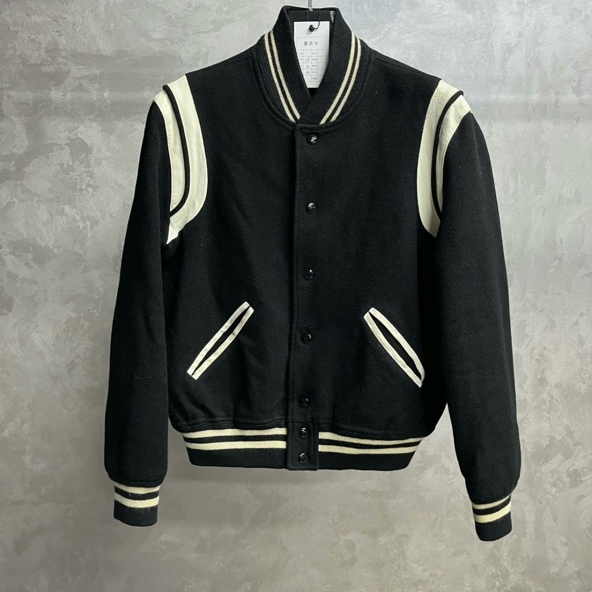Saint Laurent Paris Saint Laurent Black Varsity Jacket Size US M / EU 48-50 / 2 - 2 Thumbnail