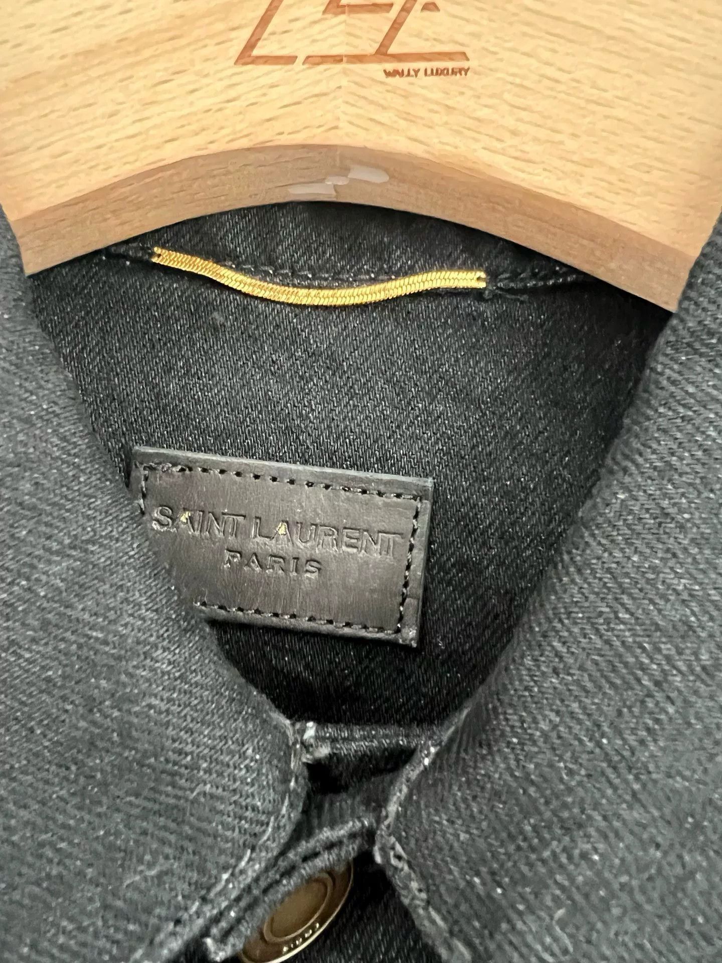 Saint Laurent Paris YSL Classic Black Denim Jacket Size M / US 6-8 / IT 42-44 - 5 Thumbnail